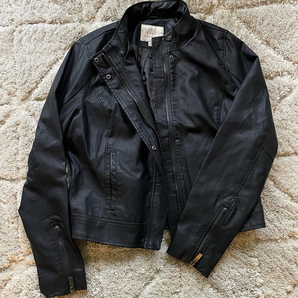 A New Day Faux Leather Moto Jacket